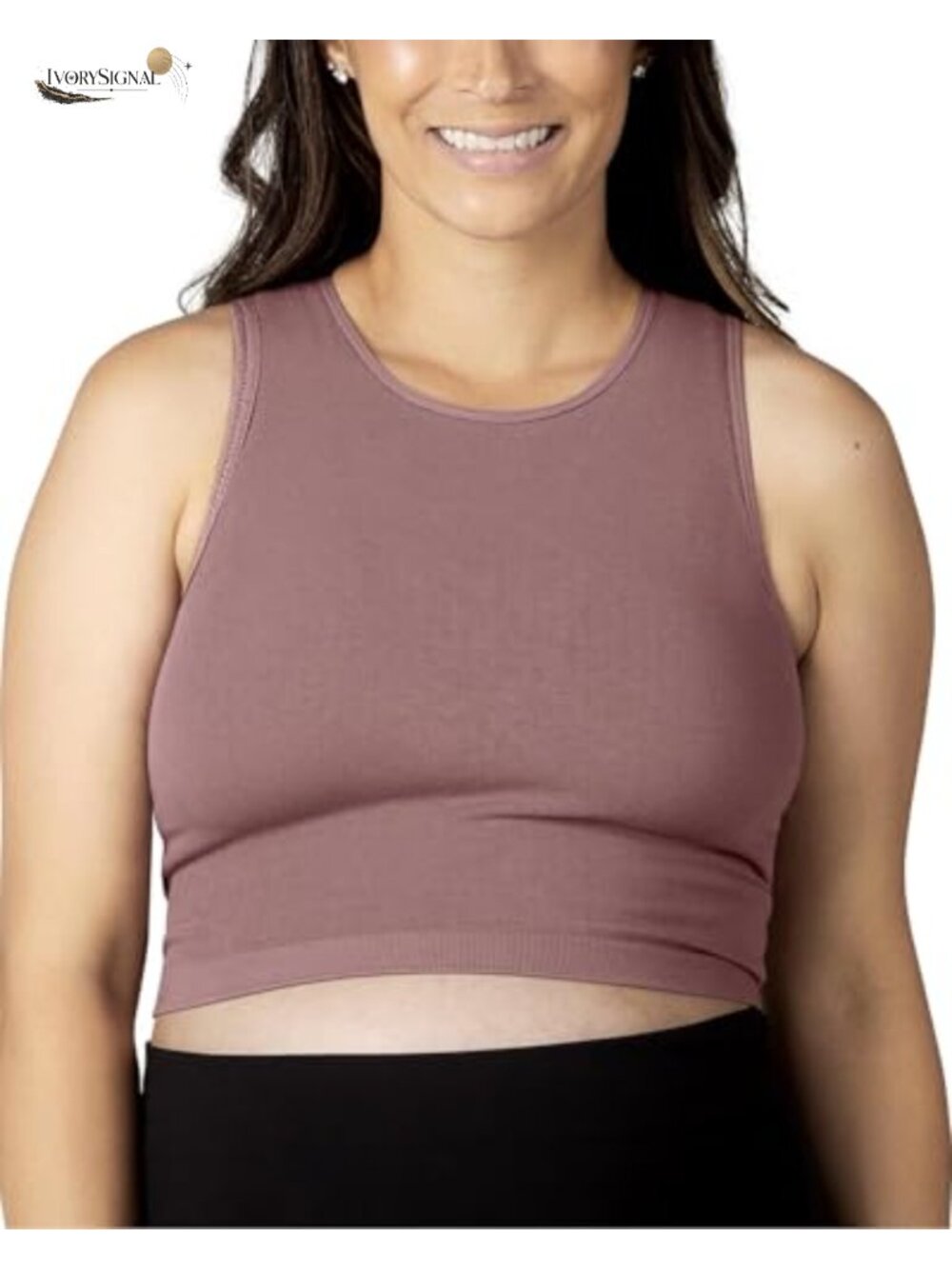 Longline Nursing Bra Maternity Crop Tank Pullover Wirefree
